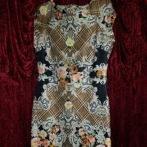 Beige dress with flowers